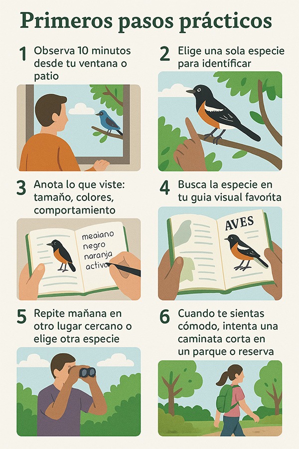 Primeros pasos prácticos para pajarear